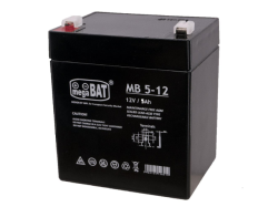 Acumulator VRLA AGM Megabat MB5-12 fara intretinere 5Ah 12V. terminal de conexiune FASTON 187 (4.75x0.8mm); Dimensiuni: 90x 70 x 95 x 101mm; Greutate: 1.4kg