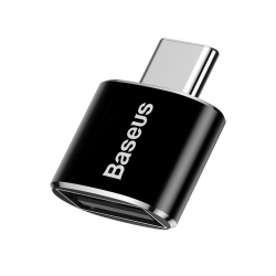 Adaptor Baseus Mini OTG, USB tip C - USB 2.0, Black
