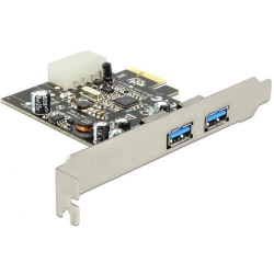 Adaptor Delock PCI Express x1 - 2 x USB 3.0 Type A extern Female + Low Profile