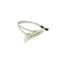 Adaptor Delock Slot Bracket, 2x USB 2.0 - 1 x USB 10 pin internal, 0.30m