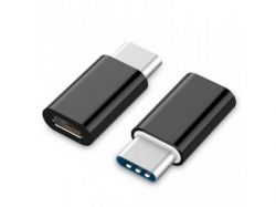 Adaptor Gembird, USB-C male - MicroUSB female, Black  A-USB2-CMMF-01