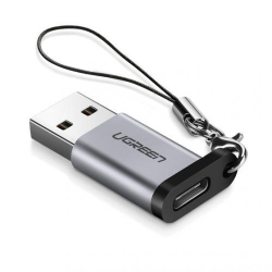 Adaptor OTG Ugreen US276, USB A (T) - USB-C (M), Gray 