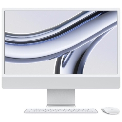 All-In-One PC Apple iMac 24 inch 4.5K Retina, Procesor Apple M3, 16GB RAM, 256GB SSD, 8 core GPU, macOS Sonoma, INT keyboard, Silver