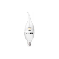 Bec CANYON BXE14CL6W230VN LED lamp, BXS38 shape, clear, E14, 6W, 220-240V, 150°, 494 lm, 4000K, Ra>80, 50000 h