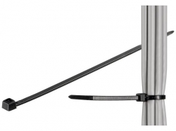 Brida (colier) 4.5x200mm, plastic, negru, pentru cabluri de exterior 200-4,5-WR-BU100