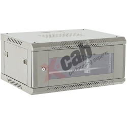 Cabinet metalic de perete 19”, tip rack wallmount, 4U 600x450 mm, Xcab Gri
