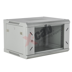 Cabinet metalic de perete 19”, tip rack wallmount, 6U 600x450 mm, Xcab Gri
