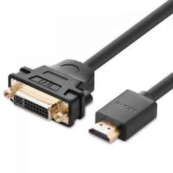 Cablu adaptor Ugreen 20136, HDMI (T) - DVI 24+5pini (M), 0.2m, Black