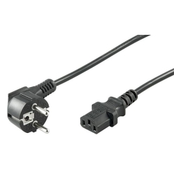 Cablu alimentare PC 5m CEE 7/7 tata 90 grade la IEC320-C13 mama, negru PC 101-BK/5,0-BU