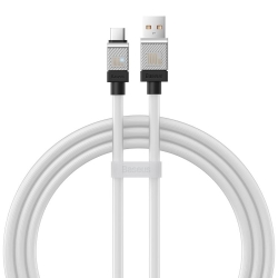 Cablu alimentare si date Baseus, USB la USB Type-C, 100W, 1m, alb 