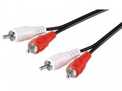 Cablu audio 2.5m 2 x RCA tata la 2 x RCA tata CABLE-452 AVC-128LC/2,5-BU