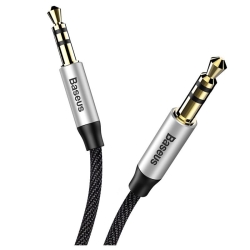 Cablu Audio Baseus Yiven M30 Jack 3.5mm to Jack 3.5mm 1M - CAM30-BS1 - Black/Silver