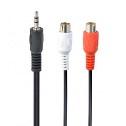 Cablu audio Gembird CCA-406, 3.5mm jack - socket, 0.2m, Black