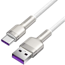 Cablu de date Baseus Cafule Series, Fast Charging 66W, CAKF000102, USB- USB-C, 1m, White