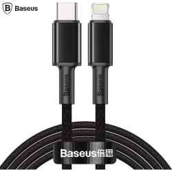 Cablu de date Baseus CATLGD-01, USB-C - Lightning, 20W, 1m, Black