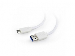 Cablu de date Gembird, USB 3.0 - USB-C, 0.1m, White