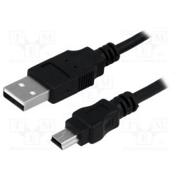 Cablu de date LogiLink, USB 2.0 - mini USB, 1.8m, Black
