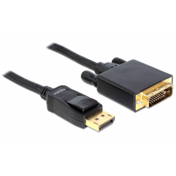 Cablu Delock Displayport Male - DVI-D Male, 3m, Black