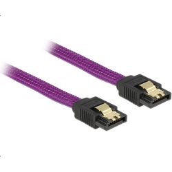 Cablu Delock Premium SATA3 7 pin male straight - SATA3 7 pin male straight, 1m, Purple
