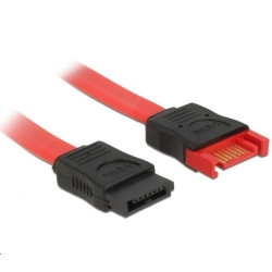 Cablu Delock SATA3 7 pin male straight - SATA3 7 pin female straight, 1m, Red