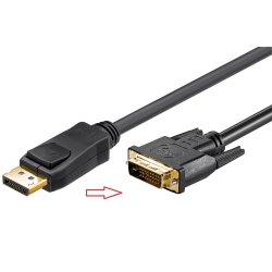 Cablu DisplayPort tata la DVI-D tata, 1,8m DP DVI MMG/1,8-BU