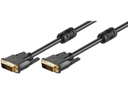 Cablu DVI-D dual link 2m DVI-D (24+1) tata la DVI-D (24+1) tata, contacte aurite  MMG/2,0-BU
