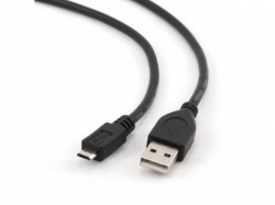 Cablu Gembird, 1x USB - 1x microUSB, 0.3m, Black