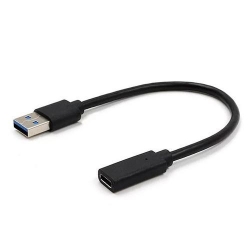 Cablu Gembird A-USB3-AMCF-01, USB - USB-C, 0.1m, Black