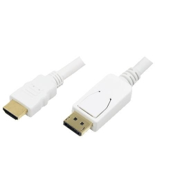 Cablu LogiLink Display Port la HDMI White 2m CV0055