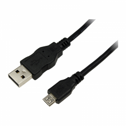 Cablu LogiLink USB 2.0 Male tip A - microUSB 2.0 Male tip B, 1m, negru
