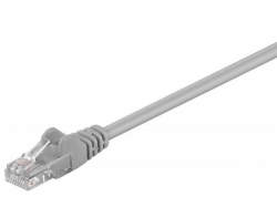 Cablu retea (patch cord) CAT6 UTP 0,5m 2xRJ45, neecranat, gri UTP-GY/0,5-BU