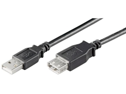 Cablu USB 2.0 5m A tata la A mama, negru EXT-LC-BK/5,0-BU (prelungitor usb)
