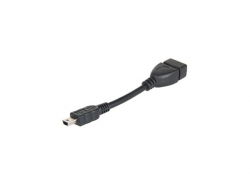 Cablu USB A mama la 5 pini mini B tata cu functie OTG, 27,5cm AF-MBM/0,2-OTG-BU