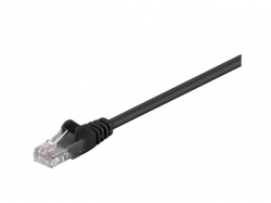 Cablu UTP cat5e mufat 0.5m patch cord negru; Cod EAN: 4040849686436