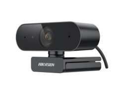 Camera web 2MP Hikvision DS-U02(3.6mm), rezolutie 1080P (1920 × 1080 @ 30/25 fps), iluminare minima 0.1 Lux @ (F1.2, AGC ON), AGC pentru luminozitate autoadaptativă, microfon audio incorporat, lentila fixa 3.6mm, unghi vizualizare: horizontal FOV: 80.3°, 