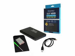Carcasa (rack) metalica pentru HDD 2.5'' SATA cu port USB 3.0 MOBSTORE3-2.5-4W-BX