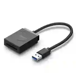 Card Reader Ugreen 2-in-1 CR127, USB 3.0, Black