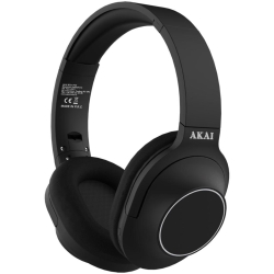 Casti audio over ear AKAI BTH-P23, Bluetooth 5.0, 7 ore autonomie, negru