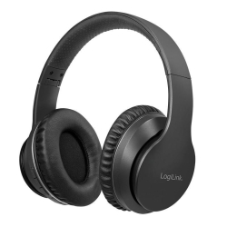 Casti on-ear Logilink BT0053, wireless, utilizare multimedia, fara microfon, Bluetooth 5.0, Negru