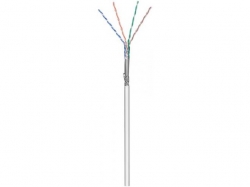 CAT 5e network cable, SF/UTP, grey, 100 m - CU, AWG 26/7 (stranded), PVC