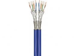 CAT 7A+ Duplex-network cable, S/FTP (PiMF), blue, 100 m - CU, AWG 22/1 (solid), LSZH