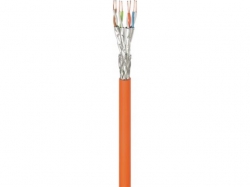 CAT 7A network cable, S/FTP (PiMF), orange, 250 m - CU, AWG 23/1 (solid), LSZH