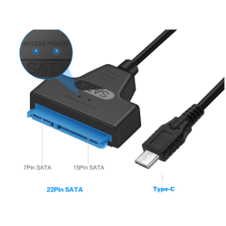 Convertor USB 3.1 (tip C, type C) la SATA 22pini