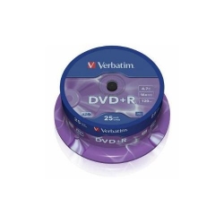 DVD+R Verbatim 43500, 16x, 4.7GB, Matte silver