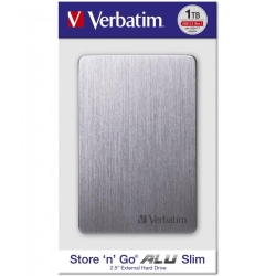 HDD extern Verbatim Store'n'Go ALU Slim HDD 1TB USB3.2 G1, Argintiu