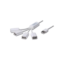 Hub USB Digitus DA-70216, 4x USB, White