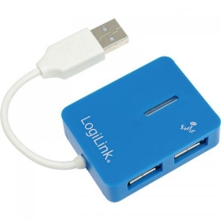 Hub USB Logilink UA0136 4 x USB 2.0, albastru