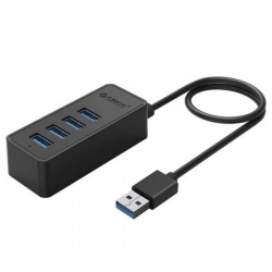 Hub USB Orico W5P-U3, 4x USB 3.0, Black- W5P-U3-100-BK-PRO