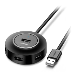 Hub USB Ugreen 20277, 4x USB 2.0, 1m, Black