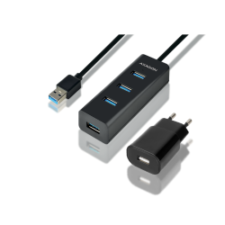 HUE-S2BP 4x USB3.0, Charging Hub, Cablu 120 cm, Conector incarcare MicroUSB, Include adaptor alimentare